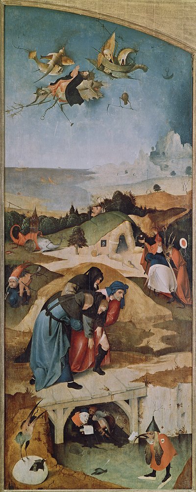 Left Wing of the Triptych of the Temptation of St. Anthony by Hieronymus Bosch